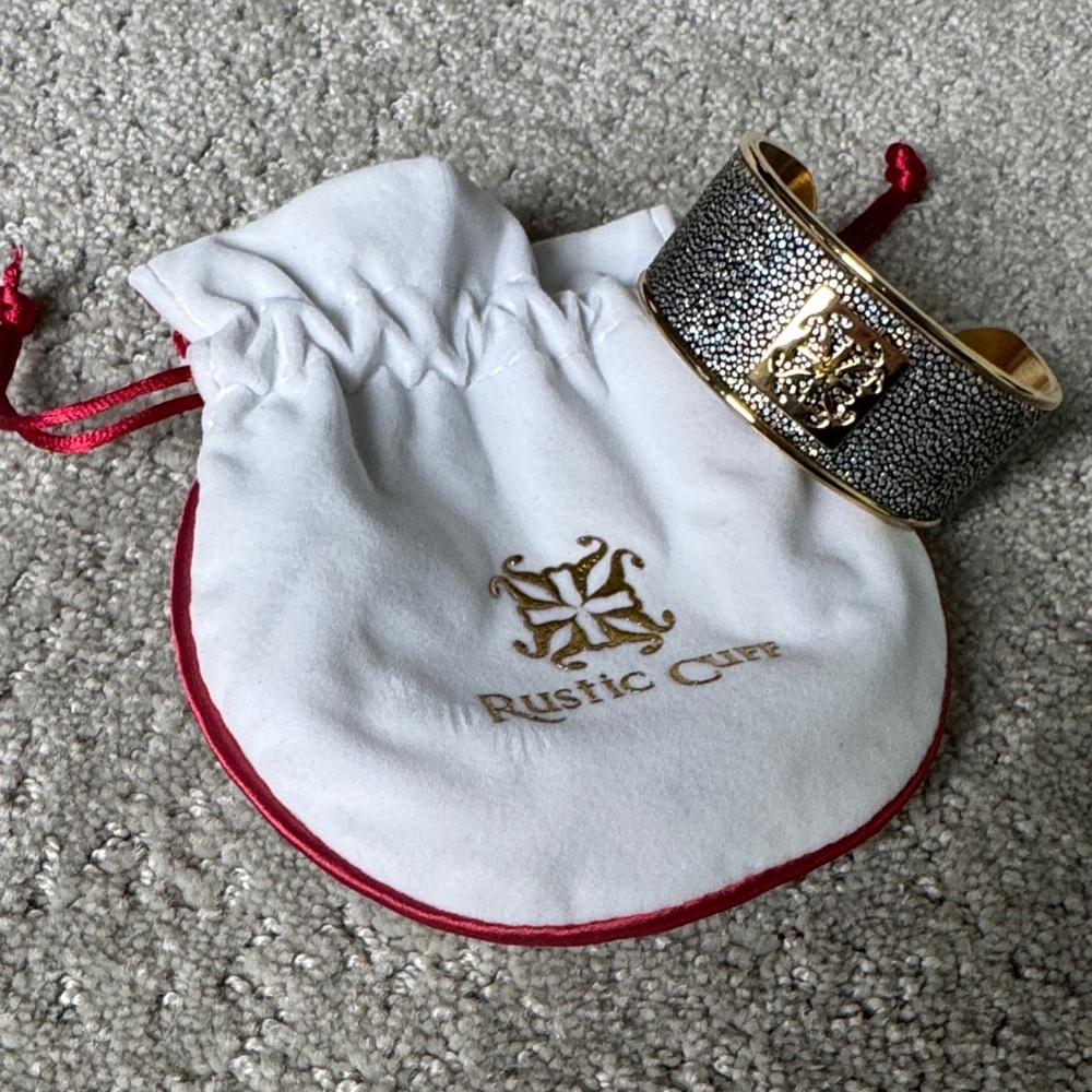 Rustic Cuff Gold and Silver Embellished Bracelet